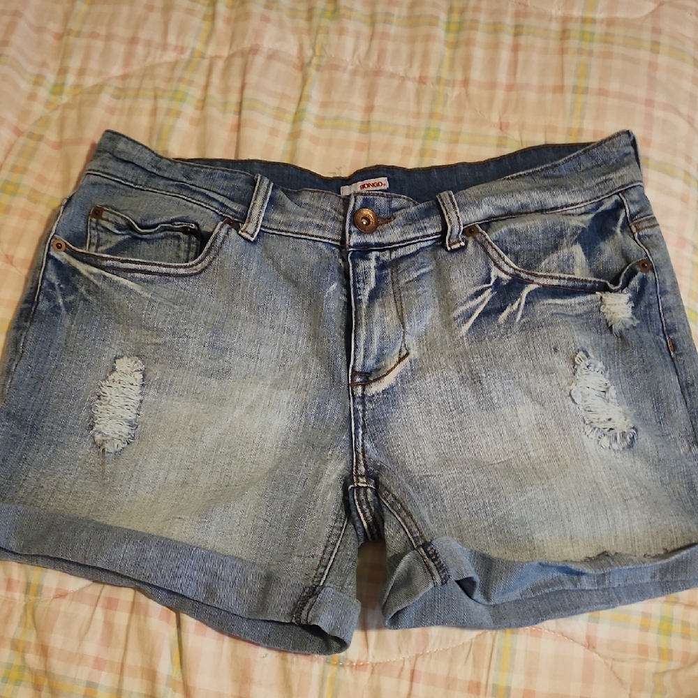 BONGO Distressed Blue Jean Shorts